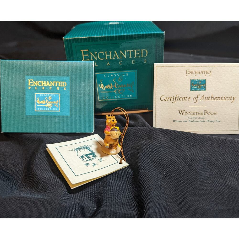 DISNEY WDCC Winnie the Pooh Miniature Enchanted Places 1 Inch COA Box Honey Jar